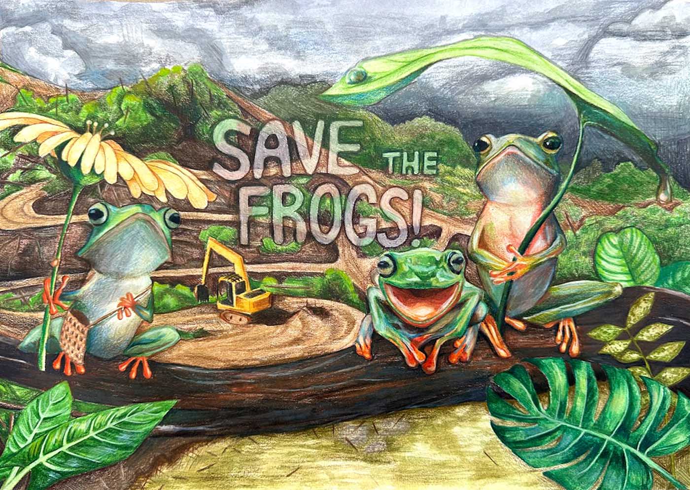 Jiwoo-Yoon-South-Korea-2024-save-the-frogs-art-contest Grand-Prize-Winner