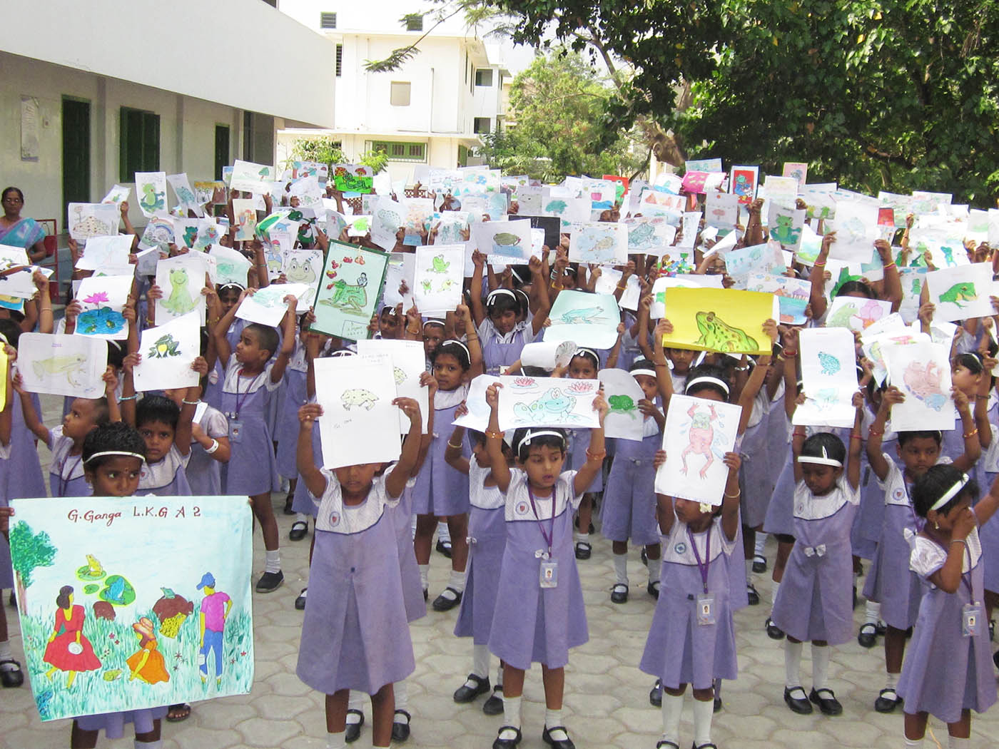 2013 art from Coimbatore PK Dhanam students Save The Frogs Day 2013 India