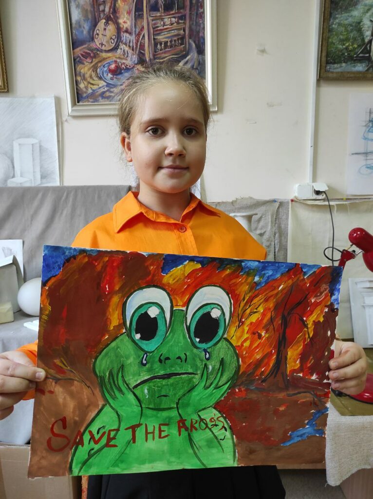 Adriana Nikolenko Kazakhstan 2023 save the frogs art contest 3