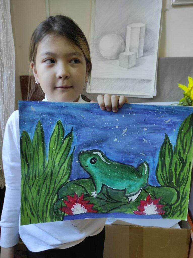 Aisha Mahan Kazakhstan 2023 save the frogs art contest 1