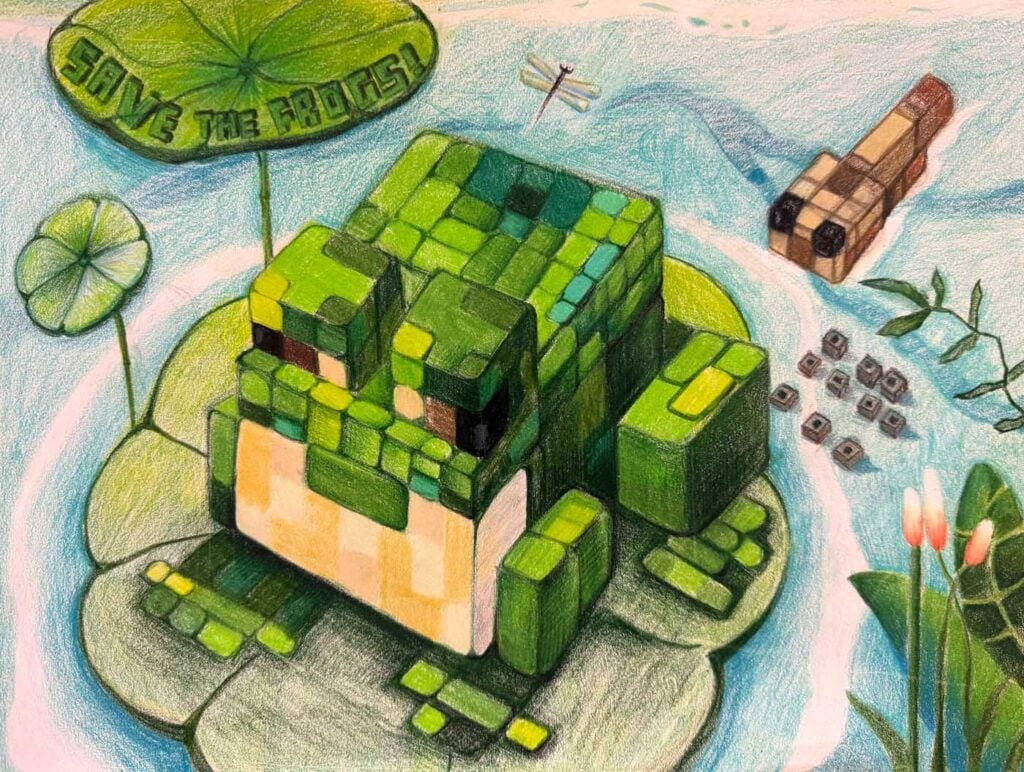 Allen Gu,美国,2025年拯救青蛙艺术大赛决赛入围者