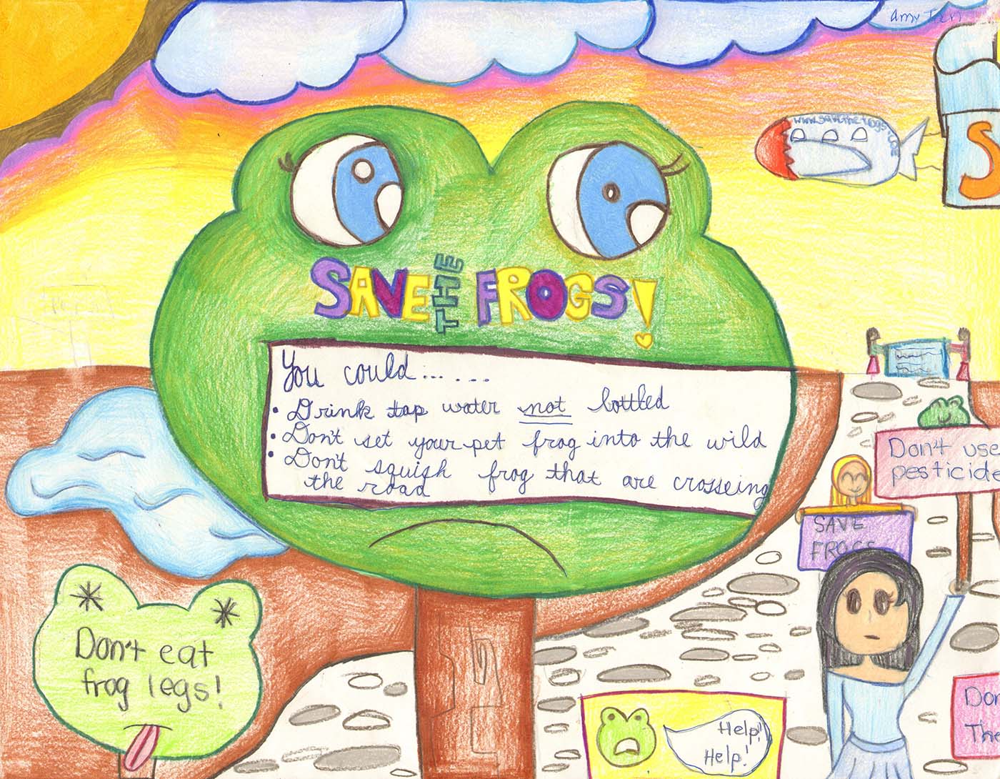 Amy-Tan-Age9-2011-Save-The-Frogs-Art-Contest