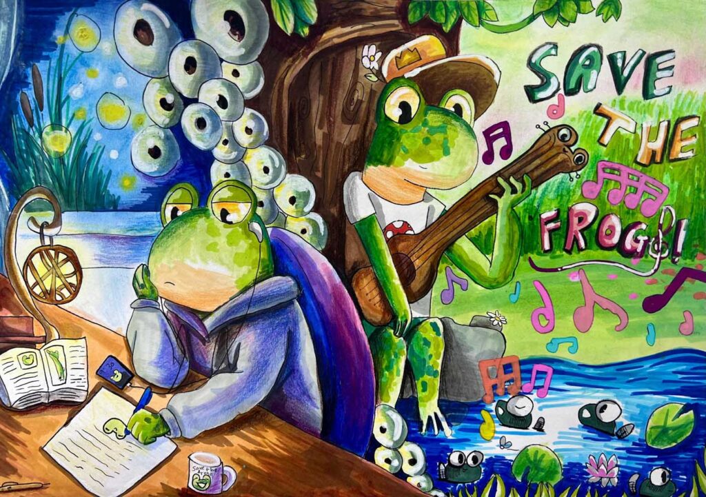 Anna-Tan-Singapore-2025-Save-The-Frogs-Art-Contest-Finalist-With-Extra-Honors