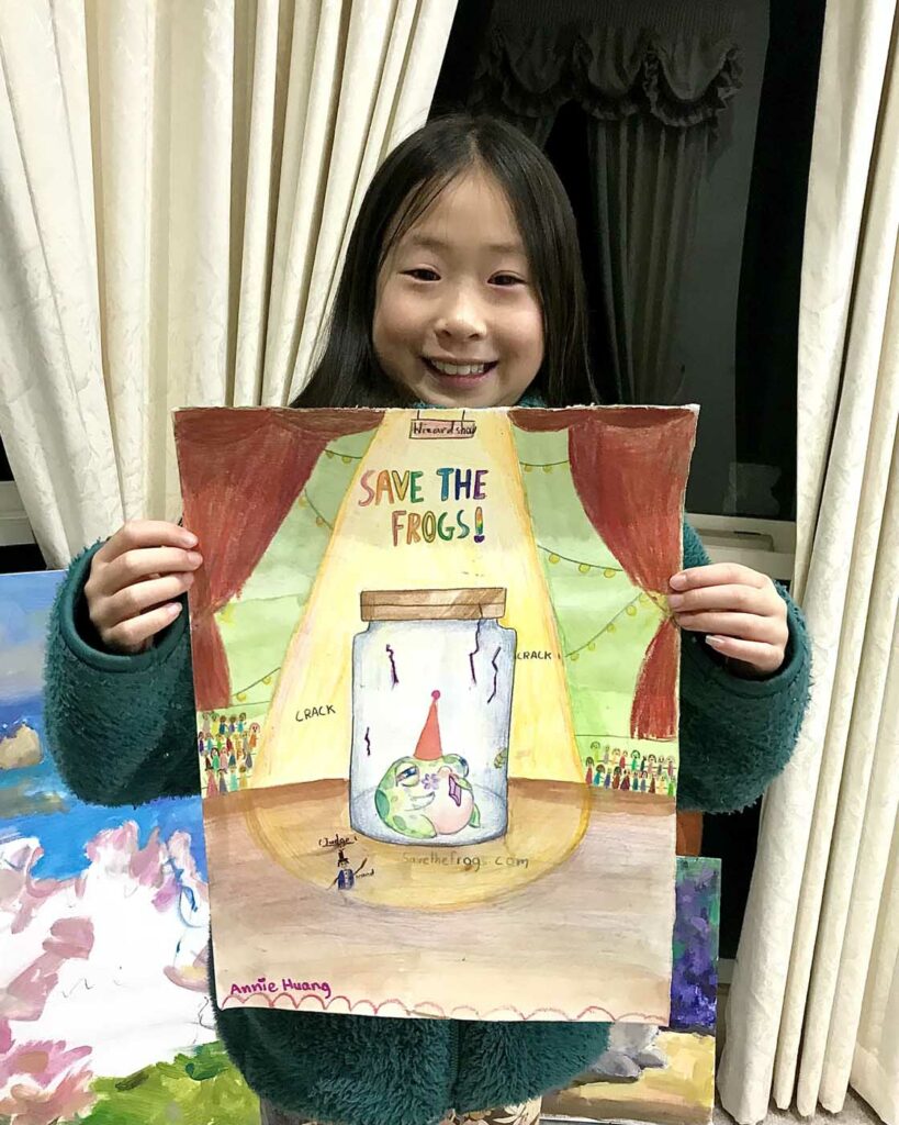 Annie Huang Australia 2023 save the frogs art contest 1