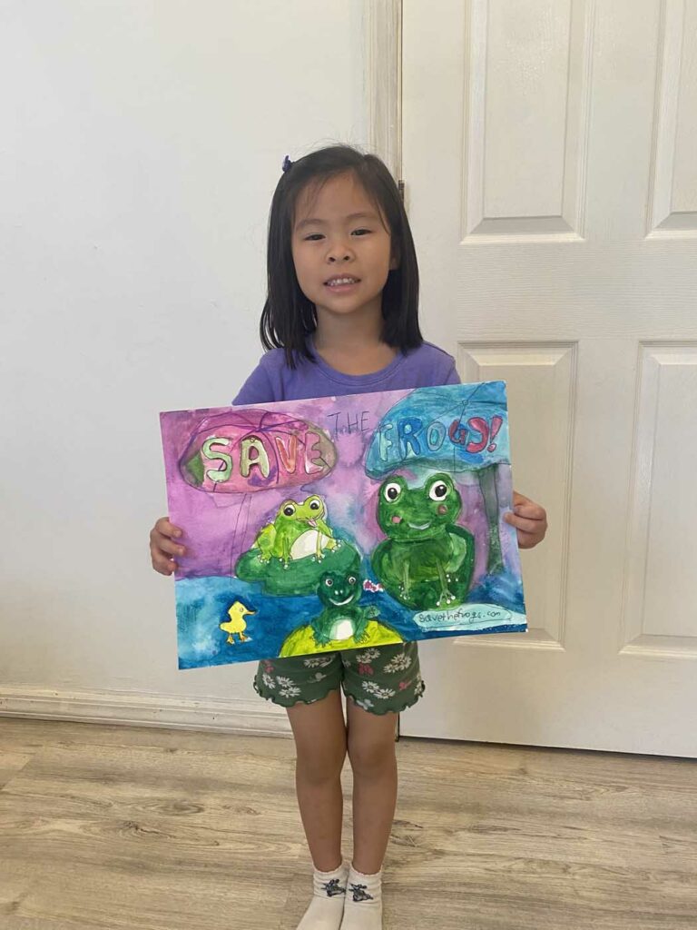 Audria Wei 2023 save the frogs art contest 1