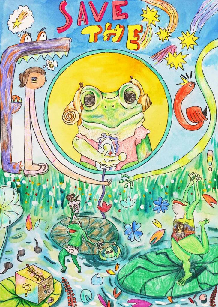 Ava Wang China 2023 save the frogs art contest 1