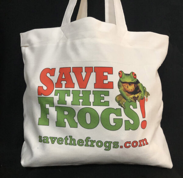 캔버스 토트 백 그린 오렌지 Save The Frogs 5 1400 1