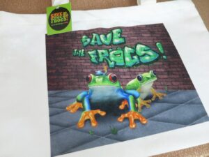 Canvas Tote Bag - Urban Frogs - Evangelina Sarett