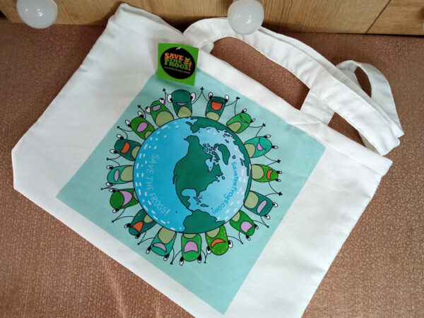 Túi Tote Canvas - Frogs All Around The World Front