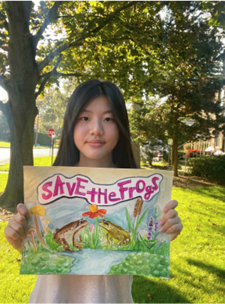 Celine Kwon 2023 save the frogs art contest 1