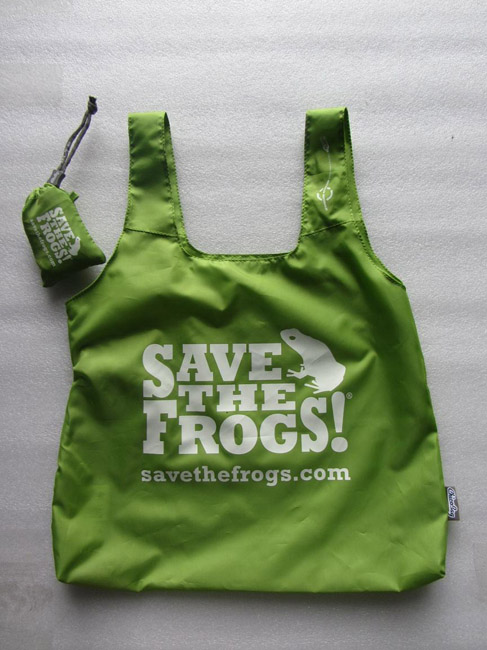 ChicoBag Save The Frogs green bag 1