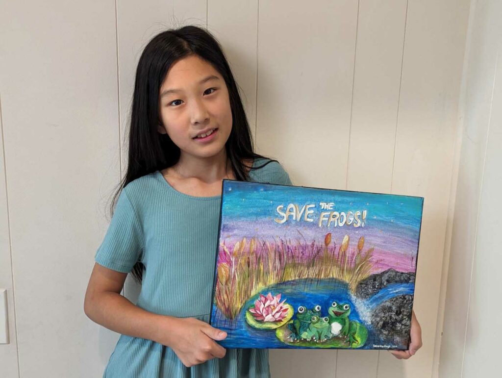 Cindy Zhao 2023 save the frogs art contest 1