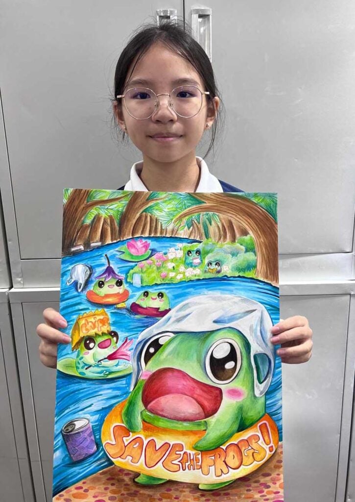 Claire-Chan-Singapore-Save-The-Frogs-Art-Contest-2025-2nd-Place