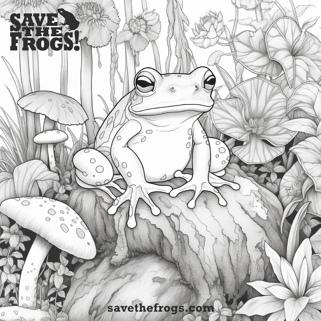 Coloring Page Frog - Clean Lined Midjourney Art Kerry Kriger