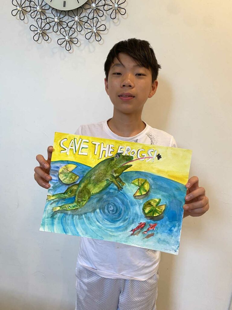 Daniel Chen 2023 save the frogs art contest 1