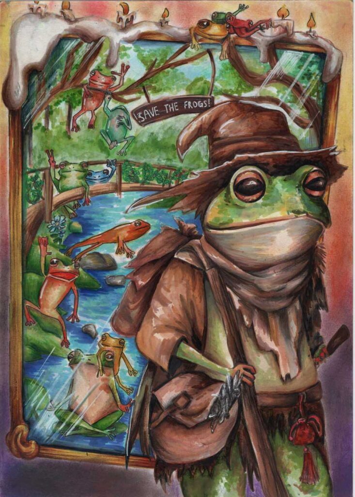 Emma-Fu-Singapore-2025-Save-The-Frogs-Art-Contest-Finalist-With-Extra-Honors