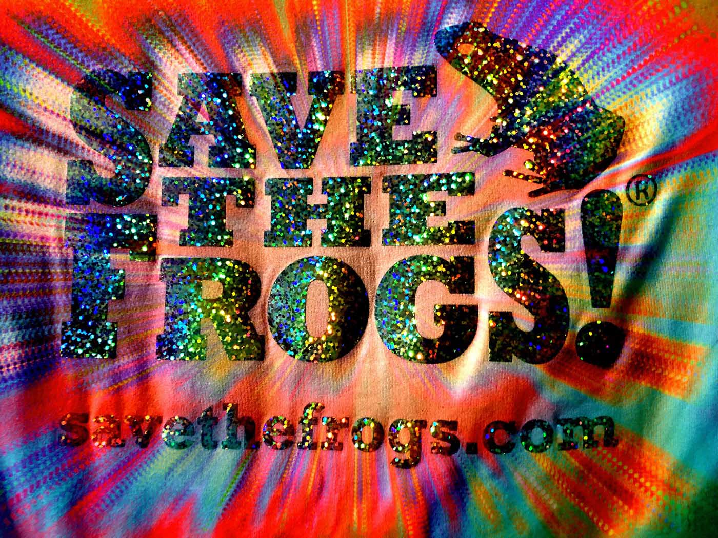 Logotipo psicodélico de Save The Frogs