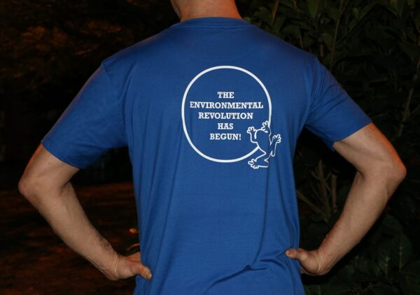 Environmental Revolution Save The Frogs เสื้อเชิ้ตผู้ชาย Atletic Blue 4 1400 1