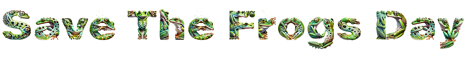 Save The Frogs Day Text - Adobe Firefly
