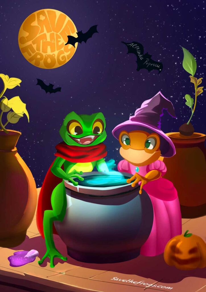 Francesca Italy 2023 save the frogs art contest 2 Halloween