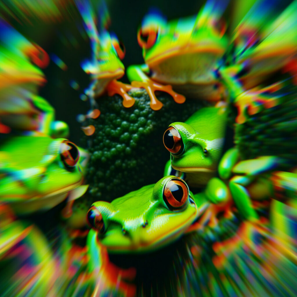 Froschfamilie Modyfi Froschkunst Kerry Kriger