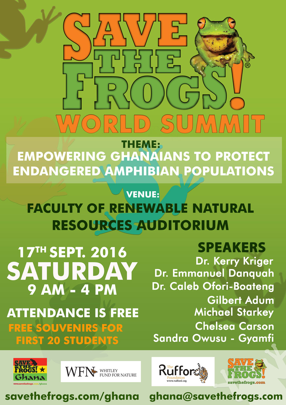 2016 Save The Frogs World Summit Ghana Kumasi