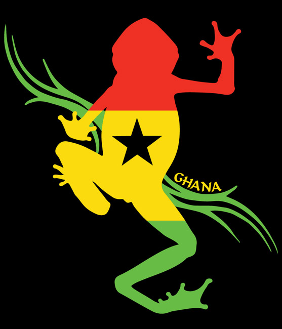 Ghana frog star shirt back 1