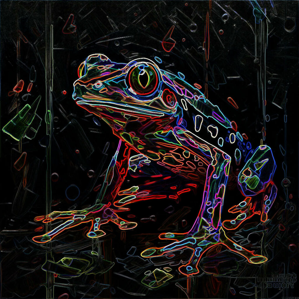 Glowing Edges Modyfi Frog Art Керри Кригер