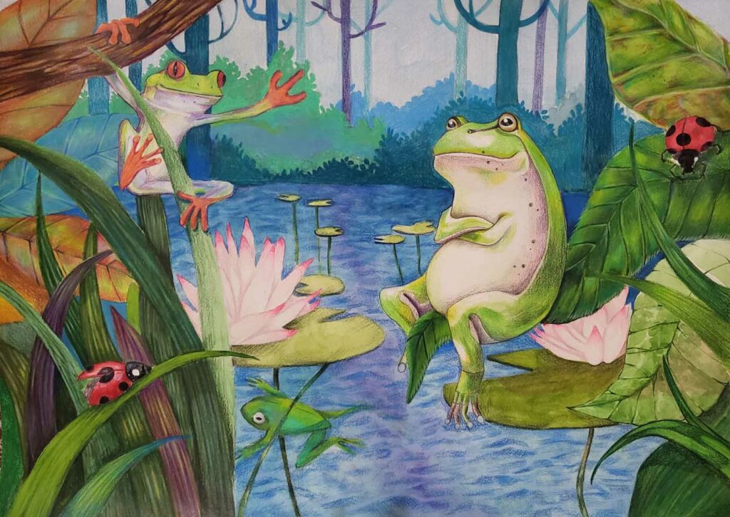 Haeun Gu USA 2023 save the frogs art contest 1