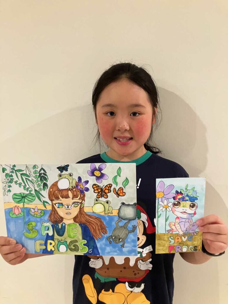 Hannah Zhan Australia 2023 save the frogs art contest 1