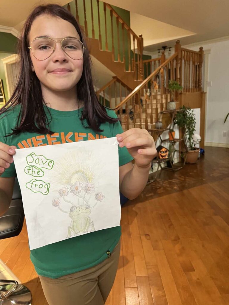 Isabella Dion Canada 2023 save the frogs art contest 1
