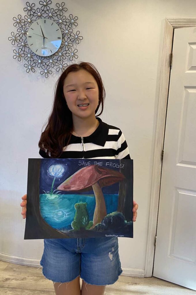 Joyce Lee 2023 save the frogs art contest 1