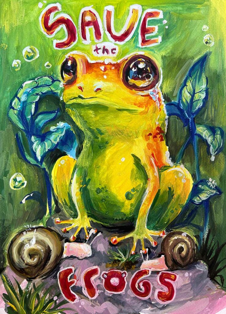 Ksenia Ovchinnikova Kazakhstan 2023 save the frogs art contest 1