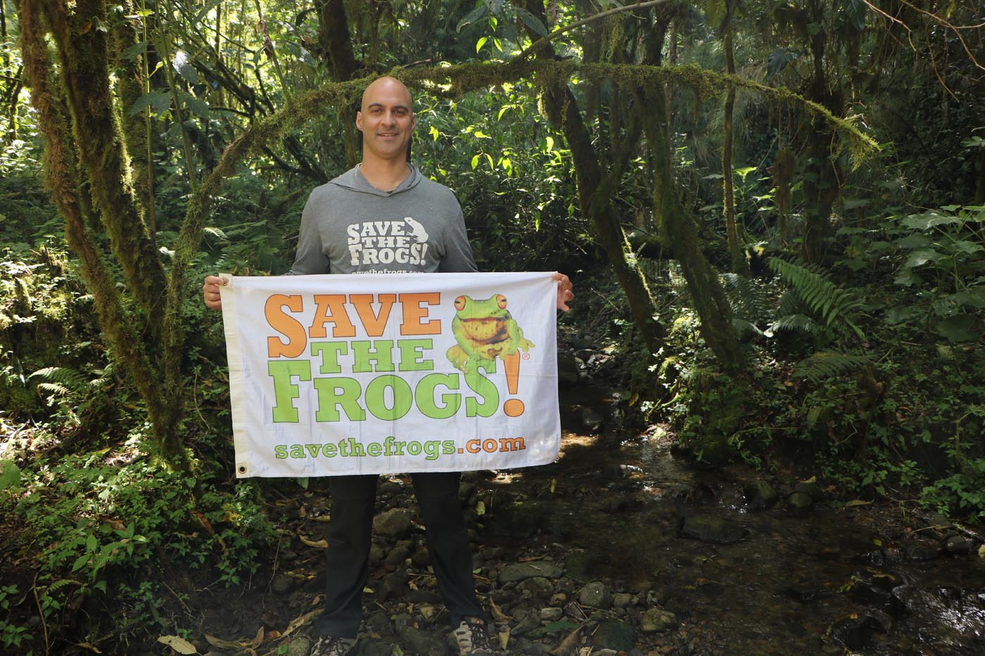 Las Vueltas Costa Rica Save The Frogs Ecotour Flag 2 Kerry Kriger
