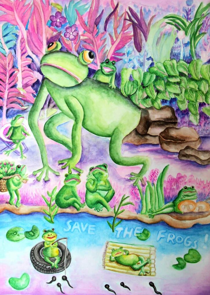 LilyRuoJia chen Canada 2023 save the frogs art contest 2