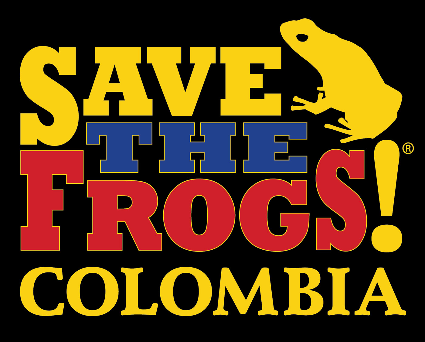 Save The Frogs Colombia Logo Black