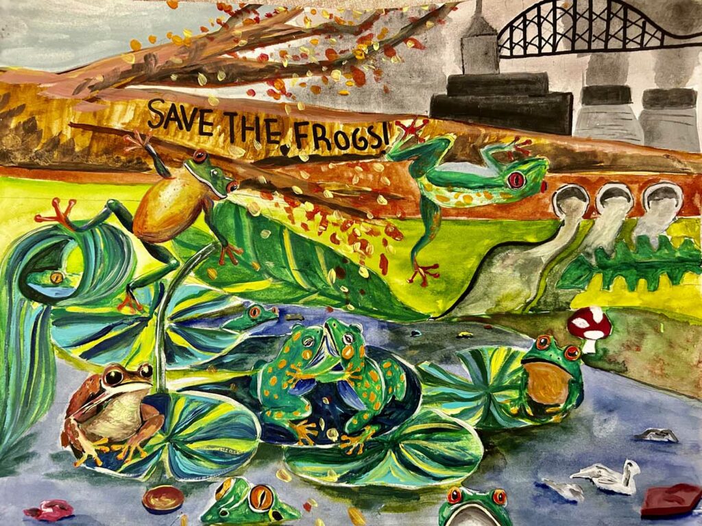 Lusia Gu USA 2023 save the frogs art contest 1