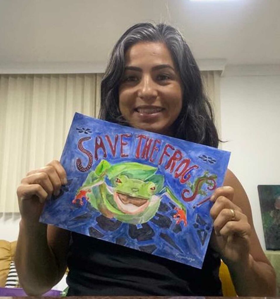 Maria Claudia dos Santos Espinoza Formanquevski Brazil save the frogs art contest 2023