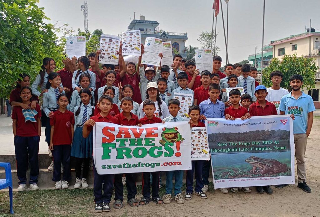 尼泊尔 Save The Frogs Day 2025年Ghodagodi Lake Flag Group -Aabhash Kaphle