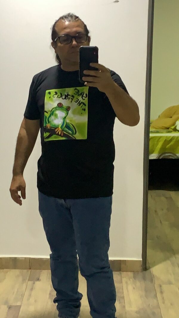 Optimistic Thought Green Frog Shirt Alexander Velasquez Colombia 1