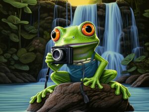 Photo Contest Frog With Camera - Kerry Kriger Midjourney Art