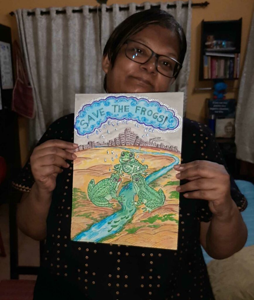 SUMITA CHAKRAVARTY India 2023 save the frogs art contest 1