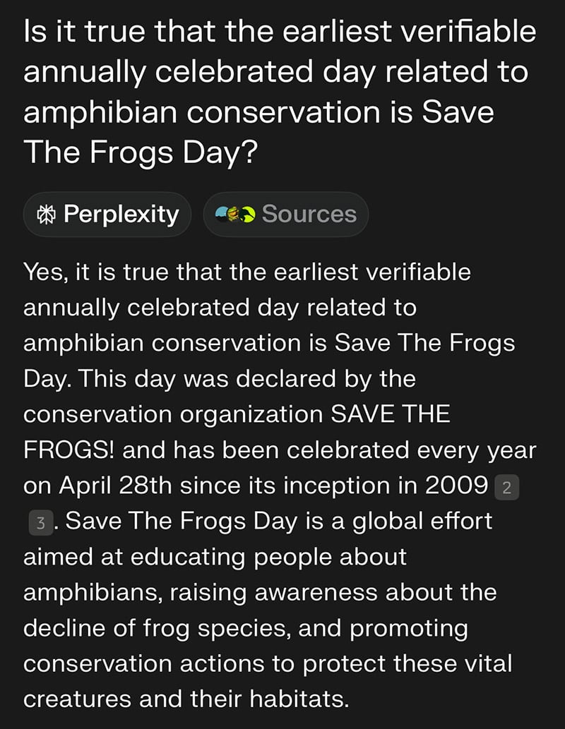Save The Frogs Day History Perplexity 1