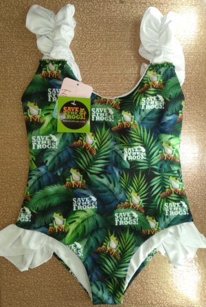 Swimwear - One-Piece - Tropical Frogs Print - Kids