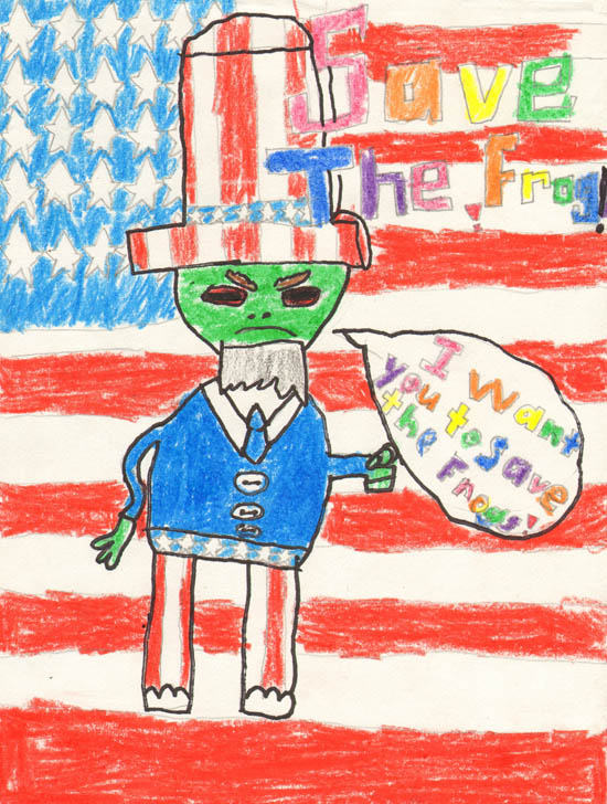 Tony Gutierrez 2011 Save The Frogs Art Contest Age 10