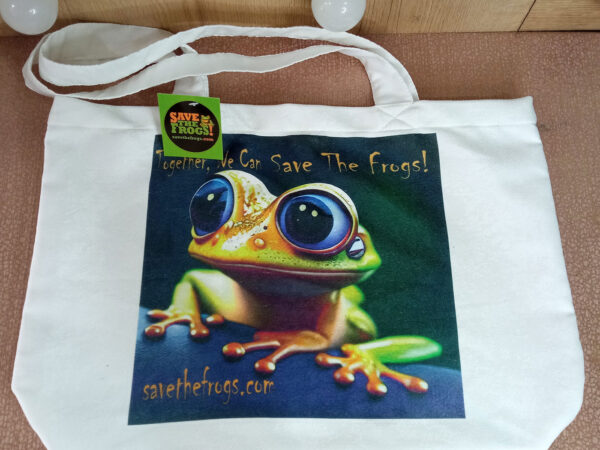 Tote Bag Frog Art Mata Besar Chris Tobin