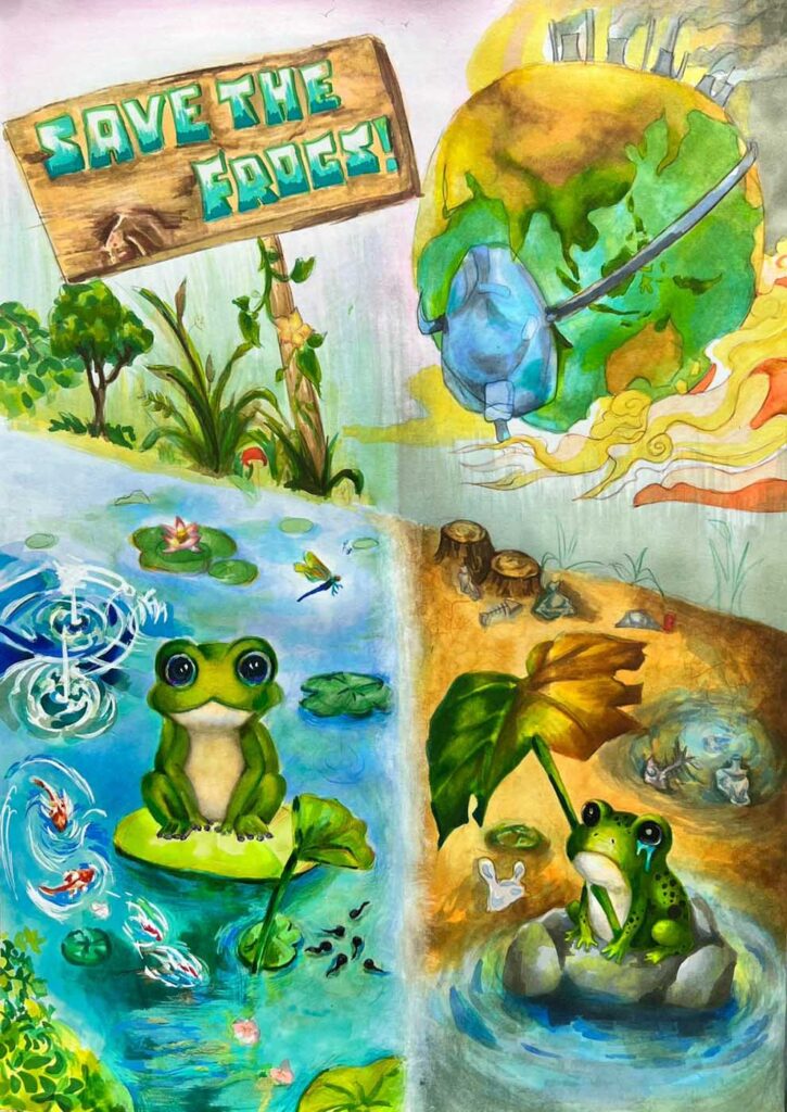 Xinyi-Luo-Singapore-2025-Save-The-Frogs-Art-Contest-Finalist-With-Extra-Honors