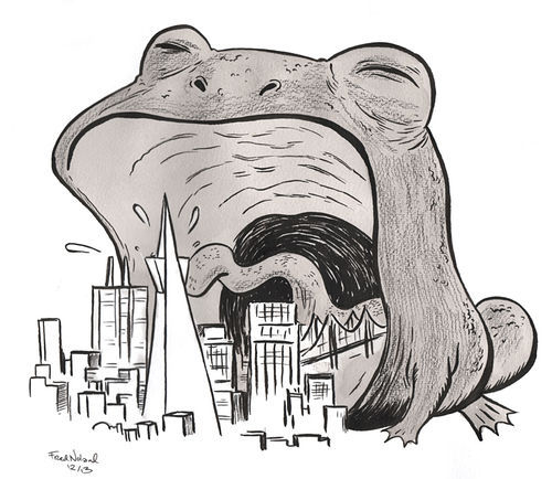 bullfrog eating SF Fred Noland SF Weekly 500