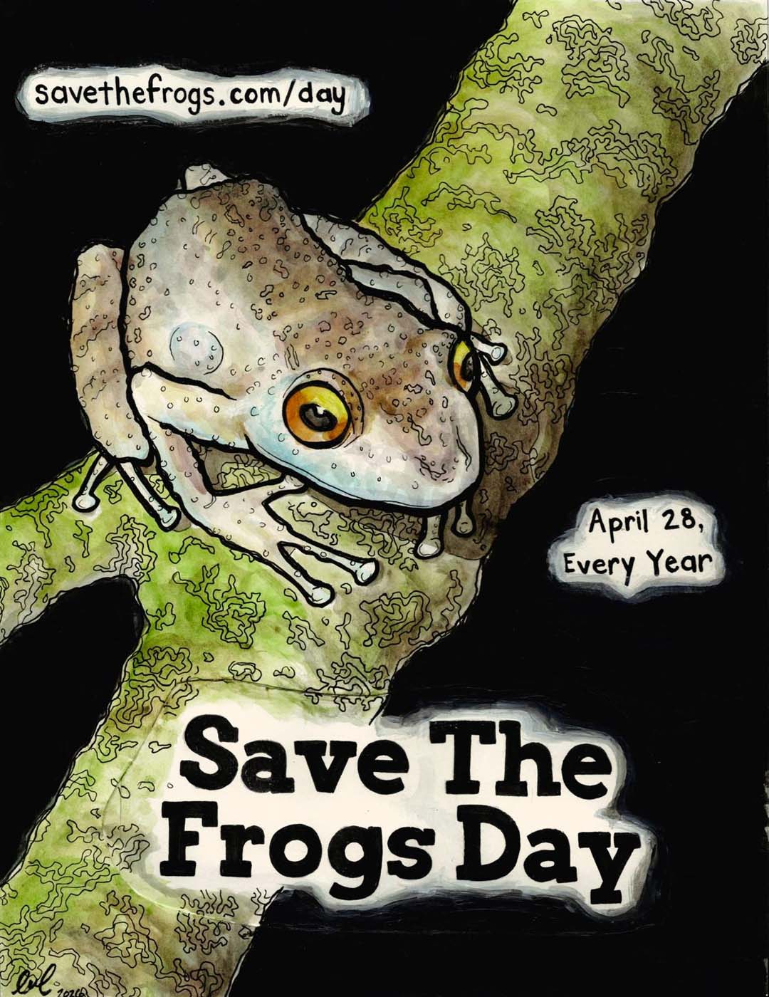 Save The Frogs Day flyer by Lindsey Levine, Honorable Mention