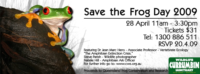 Save the frogs day 2009 currumbin wildlife sanctuary australia marc hero 1